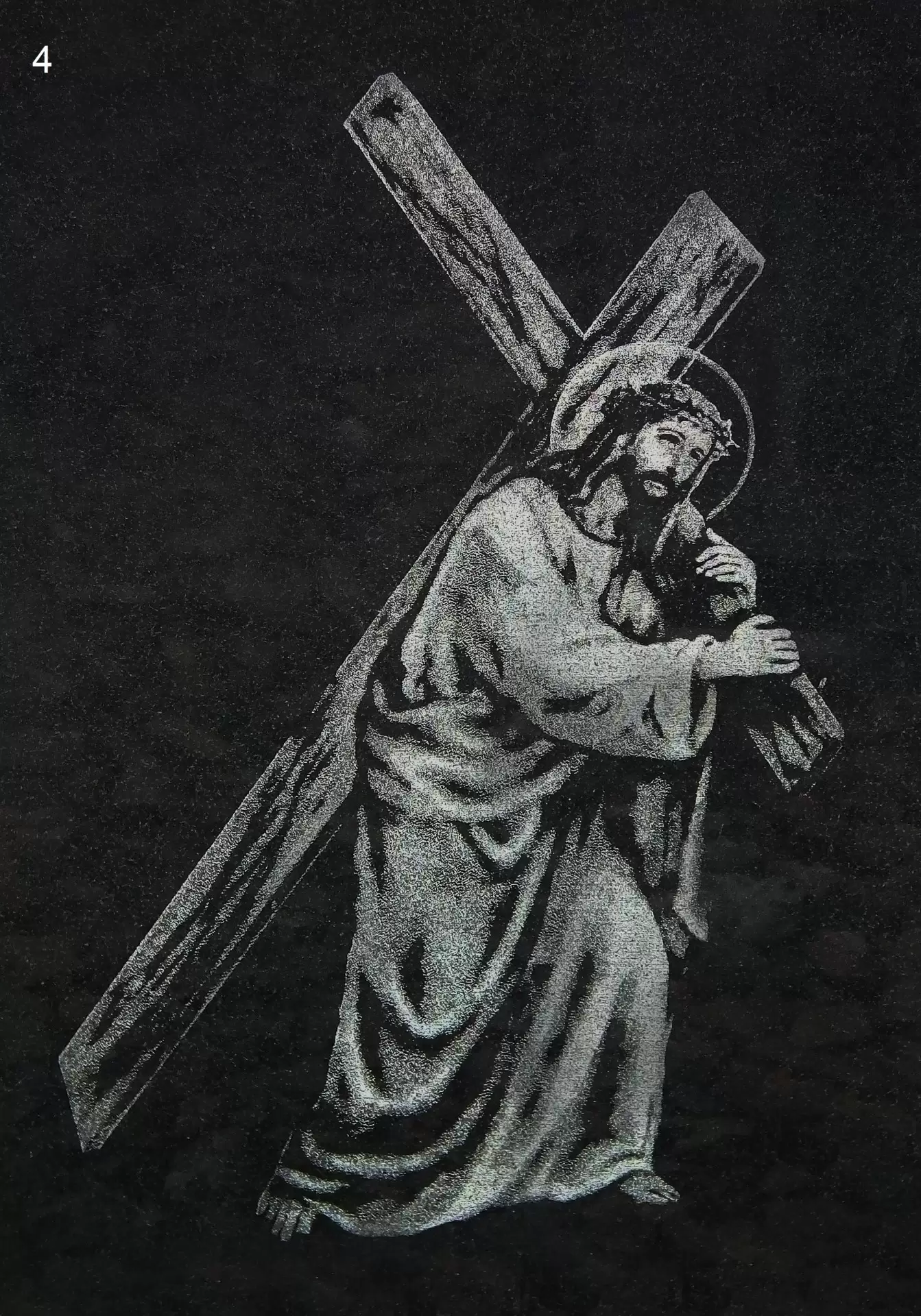 Jezus z krzyżem - Nagrobki Bielsko-Biała